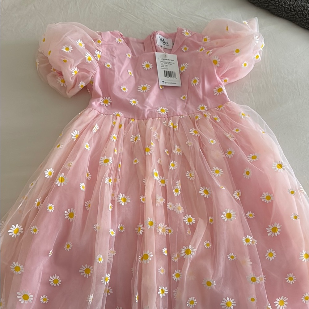 Lola + the boys Pink Floral Tulle Dress brand new with tags